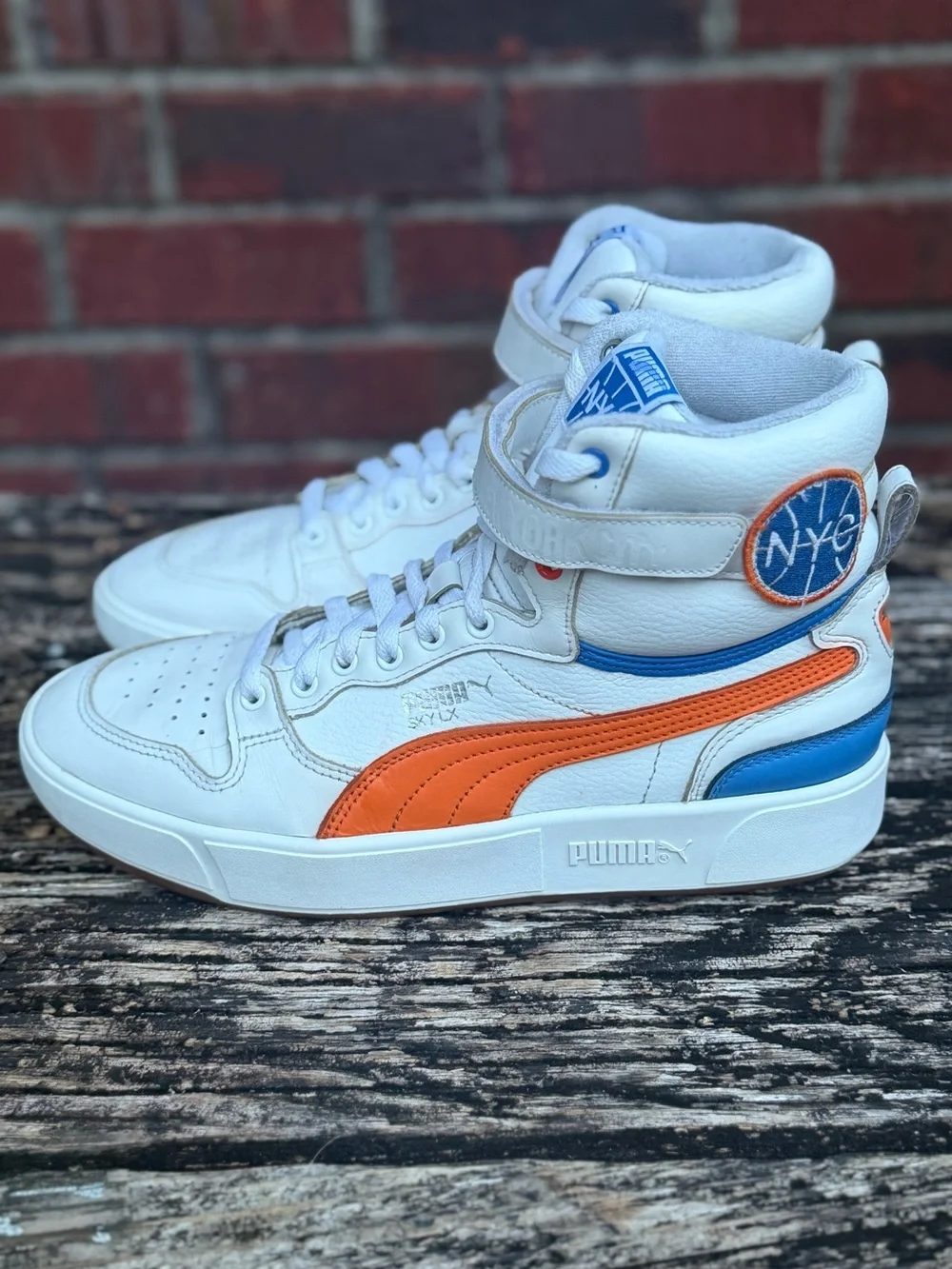 PUMA Basketball Sky LX Mid Athletic NYC Men’s Sz 9 New York Knicks NBA Sneakers